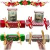 4Pcs/Pack Pull Box Christmas Candy Shape Holder Box For Cash Set Of Merry Christmas Box Cash Pull Boxes For Home Decor