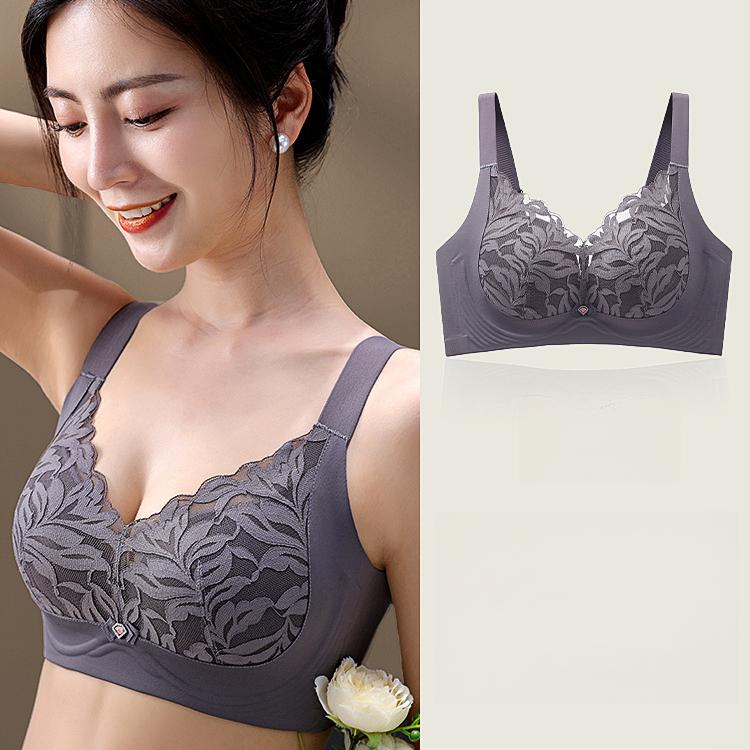 Large-sized Lingerie Women's Gathering Bra Breast Retraction Top Support Anti-sagging Bra Thin Bra Push Up Bra