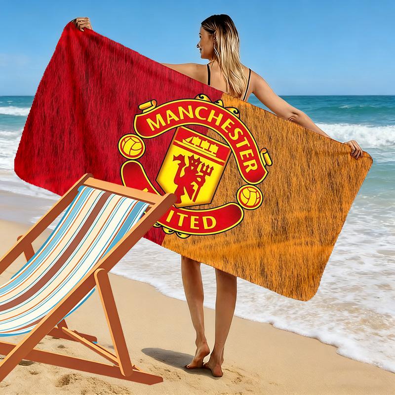 Manchester United2 Print Beach Towel, Large Soft Quick Dry Towel for Beach Camping Swimming