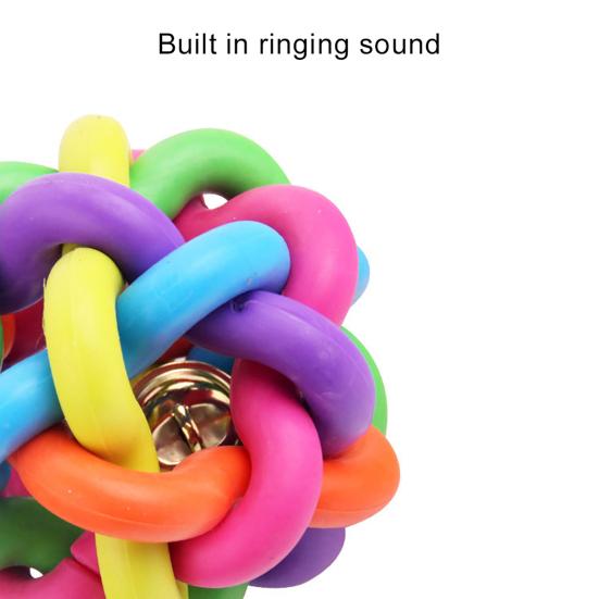 Ball Bell Colorful Teeth Cleaning Random Color Sound Woven Ball