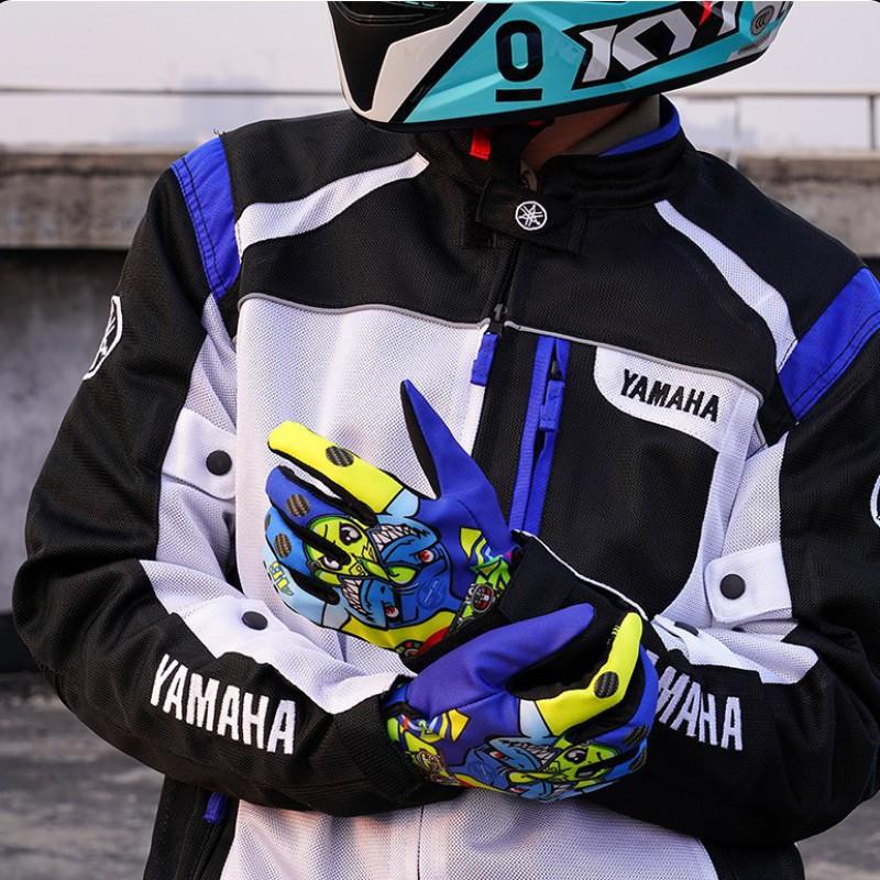 Full Finger Motorcycle Gloves Off-Road Riding Breathable Nylon With Anti-Slip Palm Mens Adult Protective Gear