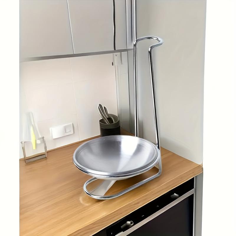 [Stainless Steel Organizer] Stainless Steel 1pc Kitchen Organizer - Vertical Spoon & Bowl Holder, Cooking Utensil Stand for Home Storage