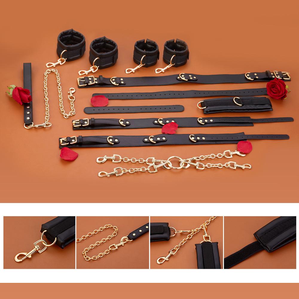 “Erotic Role - Play Essential: Leather Chains, Restraints & Custom - Fit Cuffs – Unleash Passionate Fun In Your Private Moments