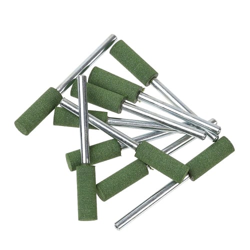 Daitec Japan High-Durability Rubber Grinding Stones, 9XX, 6 X 17 X 3mm Shaft, Pack of 10, Cylindrical, for Grinding and Finishing, Shafted, High-Dura