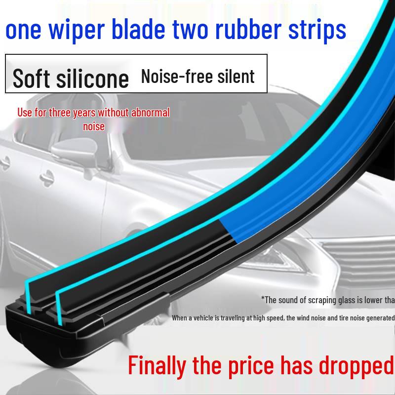 2019 Geometry A Double-Layer Rubber Wiper Blades: 21" Original & 22" PRO Silent Boneless Brush Strips