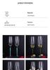 Elegant Enamel Crystal Champagne Flute Set - High-Stem Sparkling Wine Glasses, Perfect for Home or Bar Gifts