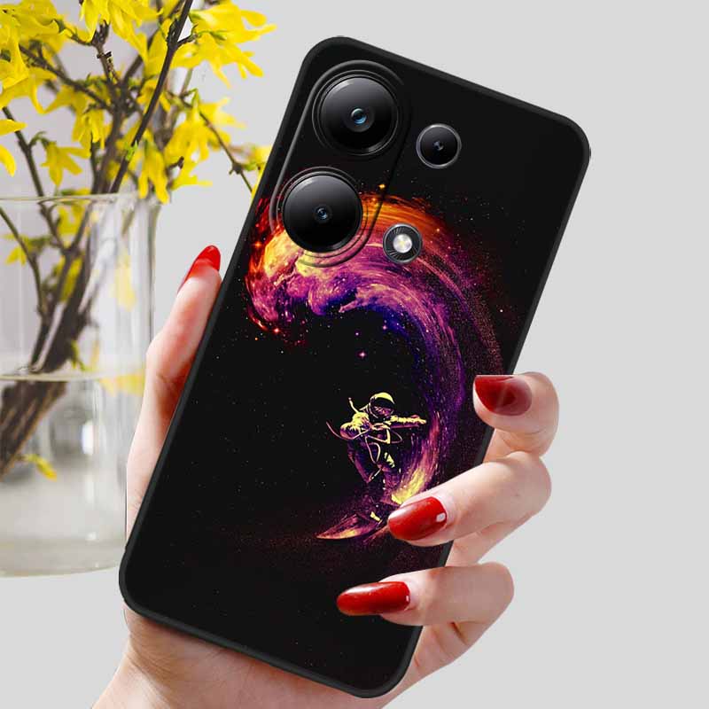 For Xiaomi Redmi Note 13 Pro 4G Case Black Silicon TPU Shockproof Soft Cover For Redmi Note13 4G 2024 Protect Capa 13Pro Coque
