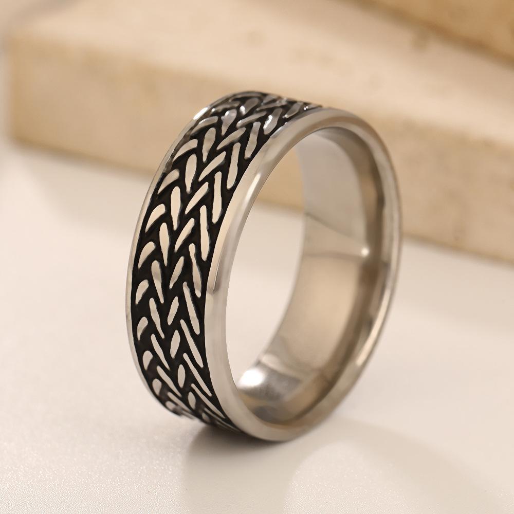 

Stainless Steel Black Rings Simple Stainless Steel Ring for Men Women High Quality Anti Stress Jewelry 11
