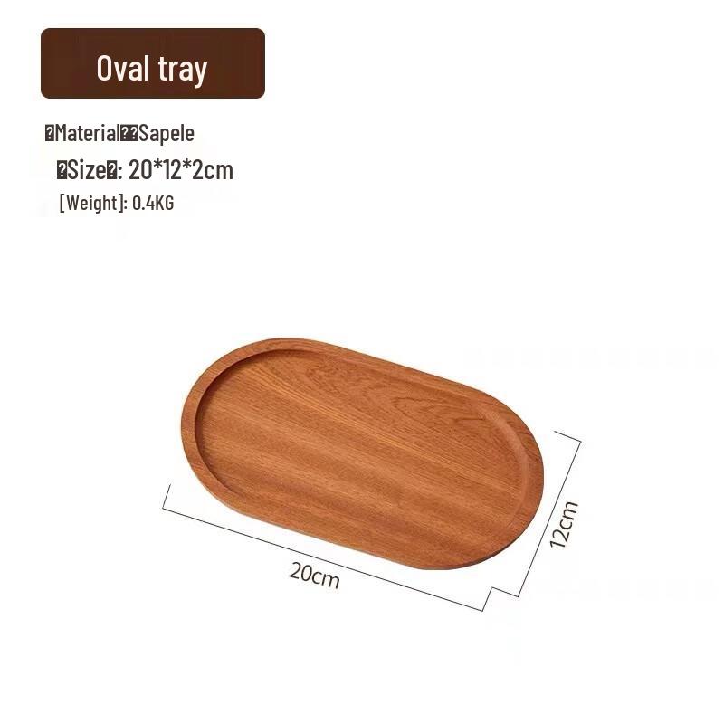 Japanese Style Wenge Wood Oval Serving Tray