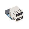 2 Port USB2.0 To 9Pin Female Motherboards Converters Adapters For PC Internal Installation