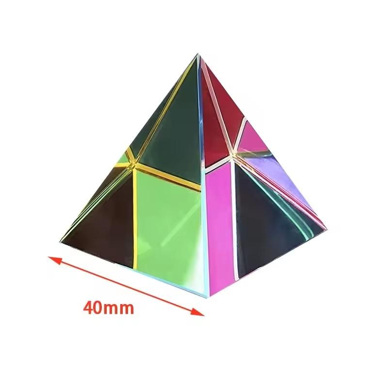 Scientific Magic Prism Cube 40mm Hexahedral Crystal Magic CMY Cube 3D Color Cube Photography Prism Office Desk Ornament Toys