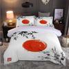 Bamboo Leaves Bedding Duvet Cover Set Kids Girls Teens Boys Bedding Japanese Style Soft Microfiber Duvet Cover With Pillowcases