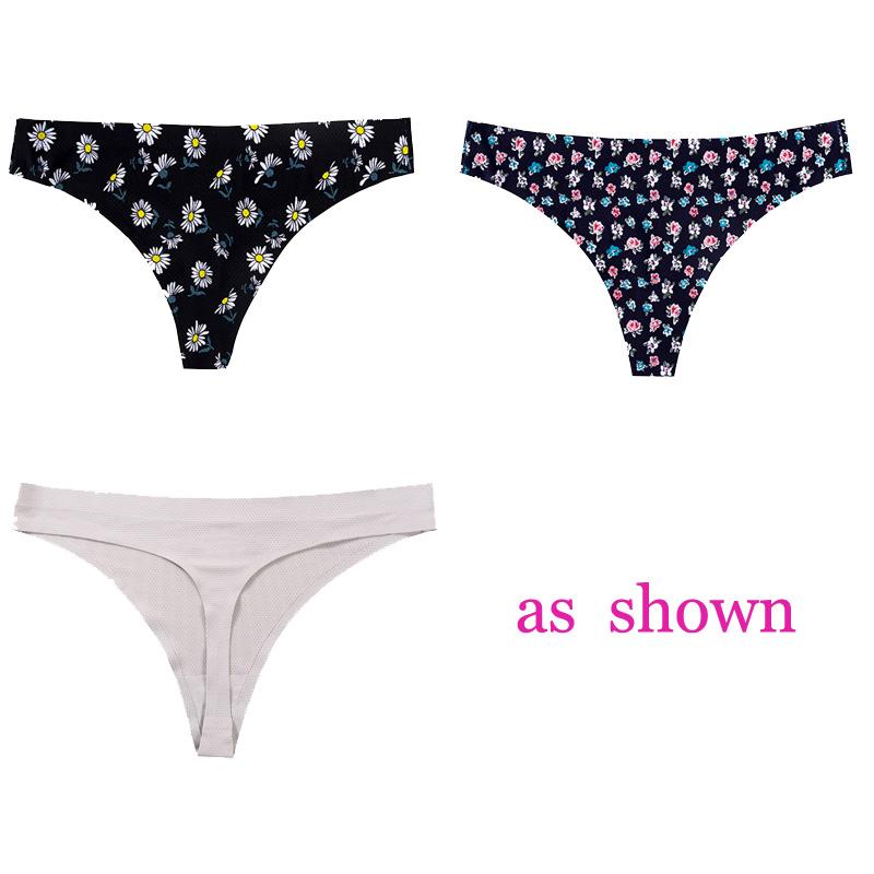 CINOON 3 Teile/los Frauen Sexy Blumen Dessous Versuchung Low-taille Höschen Tanga Keine Spur Atmungsaktive Unterwäsche G String Dessous