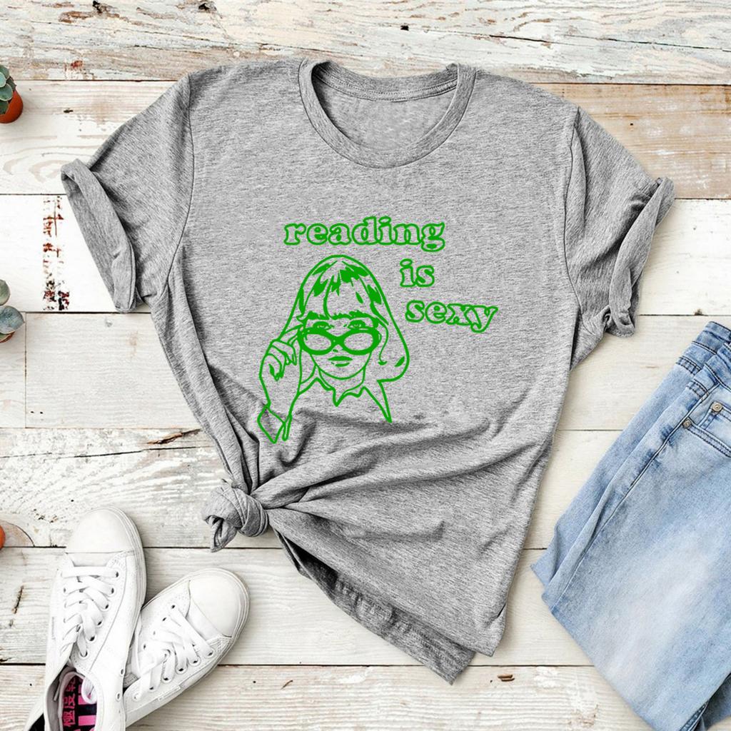 Reading Is Sexy T-Shirt Gilmore Girls TV Show Shirt Book Lover T Shirt Graphic T Shirts Woman Tshirts Casual Tops