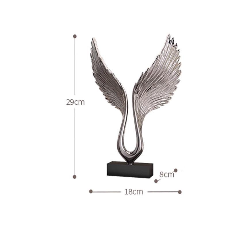 The Sculpture of Da Peng Spreading His Wings Is Luxurious and Light Creative Art Sculpture Eagle Wing Statues Home Decor