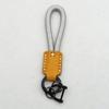 Hand-Woven Cowhide Leather Keychain Pendant with Logo Embossing - High-Quality Anti-Lost Car Lanyard