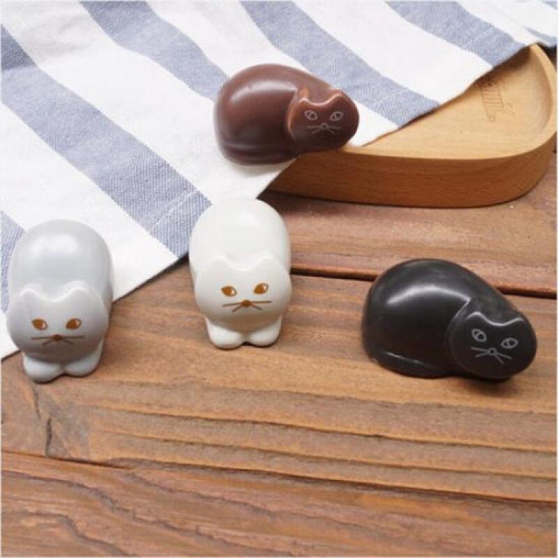 1 stylish ceramic cat spoon rest (choose one color) coffee