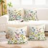 4 Stück Aquarell Wildblume Schmetterling Libelle Bedruckte Kissenhülle Polyester Kissenbezug 2D Flachdruck Kissenbezug Jetzt