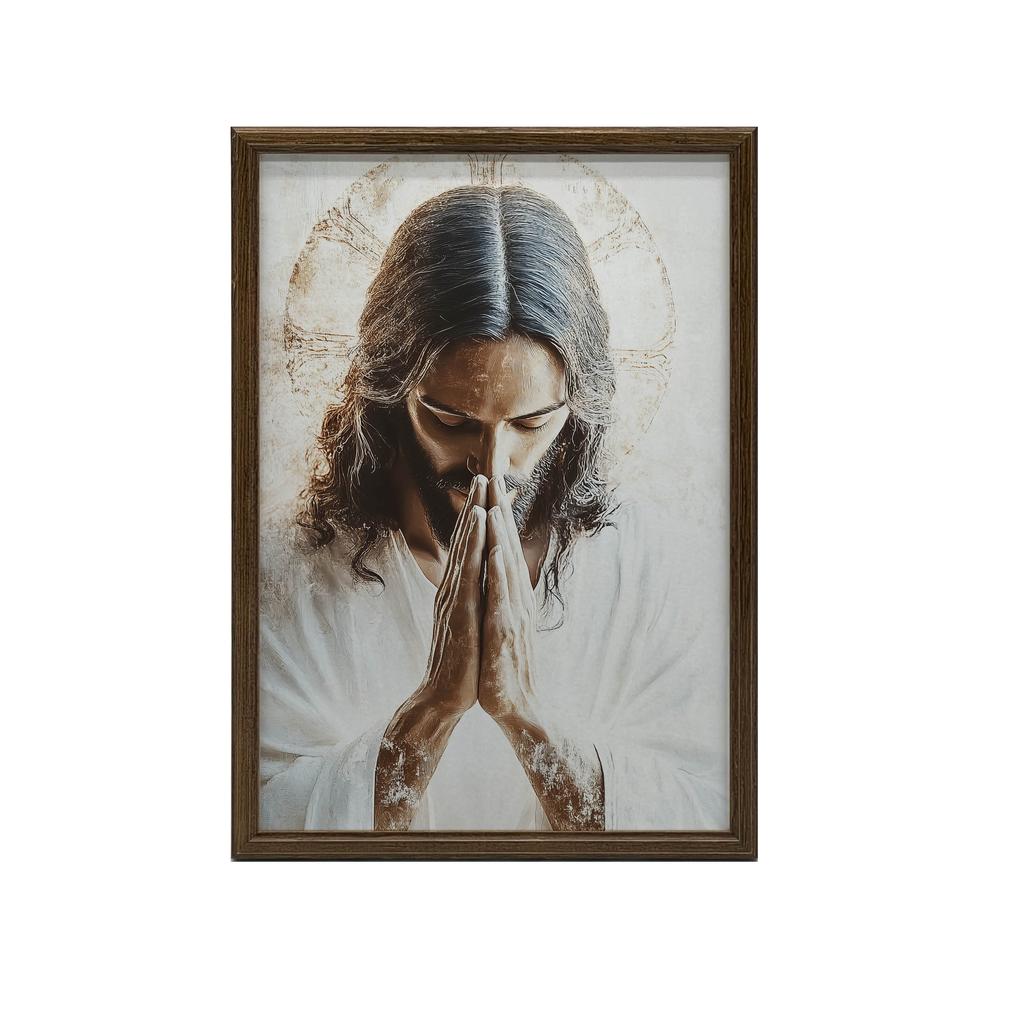 Jezus W Modlitwie - Plakat Religijny Jezus W Modlitwie - Plakat Religijny, 40X50 Cm, Bez Ramy, Papier Matowy 230 Gsm