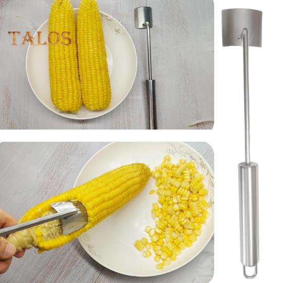 1/2Pcs Corn Peeler Stainless Steel Corn Cob Stripper Tool Corn Thresher for Kernels Removal Ergonomic Handle Easy to Clean Store Kitchen Helper for