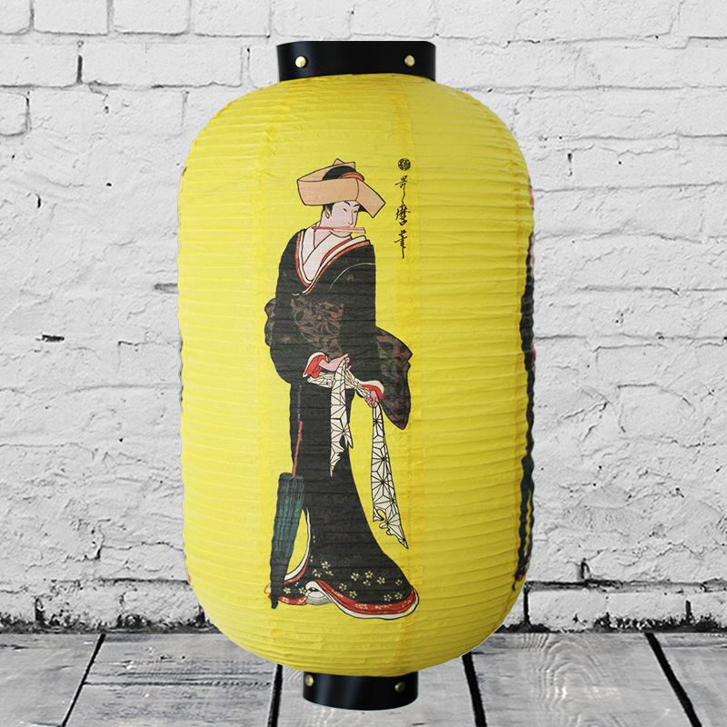 Japanese Plum Blossom Paper Lantern: Mid-Autumn Chochin Style Sushi Restaurant Decor