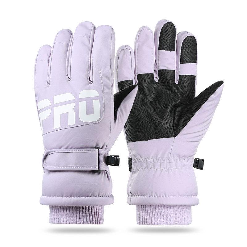 Men's and Women's Winter Ski Gloves: Cold-Proof, Anti-Freeze, Touch Screen Compatible, Thick Velvet Lining, Warm for Cycling and Electric Vehicles