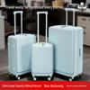 Large Capacity Front Opening Multifunctional Carry-On Trolley: Scratch & Wear-Resistant Travel Suitcase