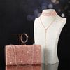 Luxurious Rhinestone Layered Necklace Set , Geometric Design , for Banquet , Party & Daily Wear