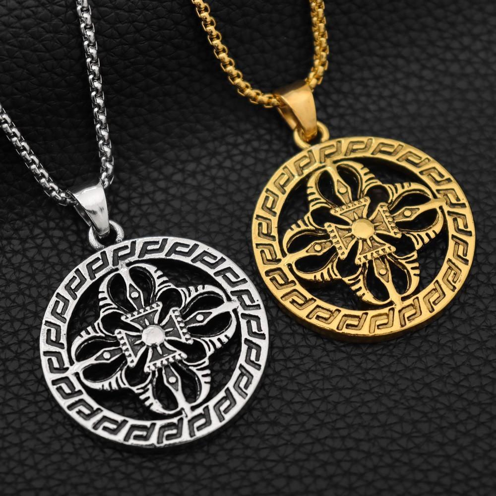 European and American Retro Totem Alloy Pendant Trendy Fashion Men's Necklace Accessories
