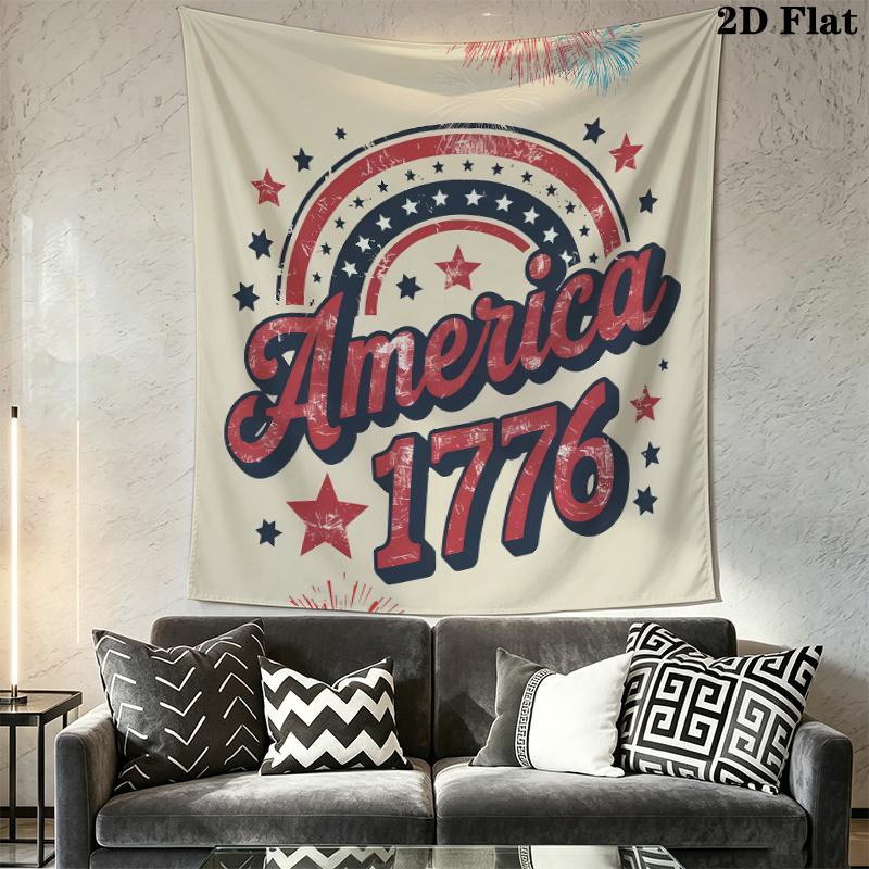 America 250 Wall Tapestry Aesthetic Wall Hanging Printed Fabric Blanket Decorative Tapestries for Bedroom Living Room Home Decor