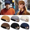 Hip Hop Corduroy Beanie Caps Solid Color Vintage Dome Hat Retro Brimless Hat  Men Women