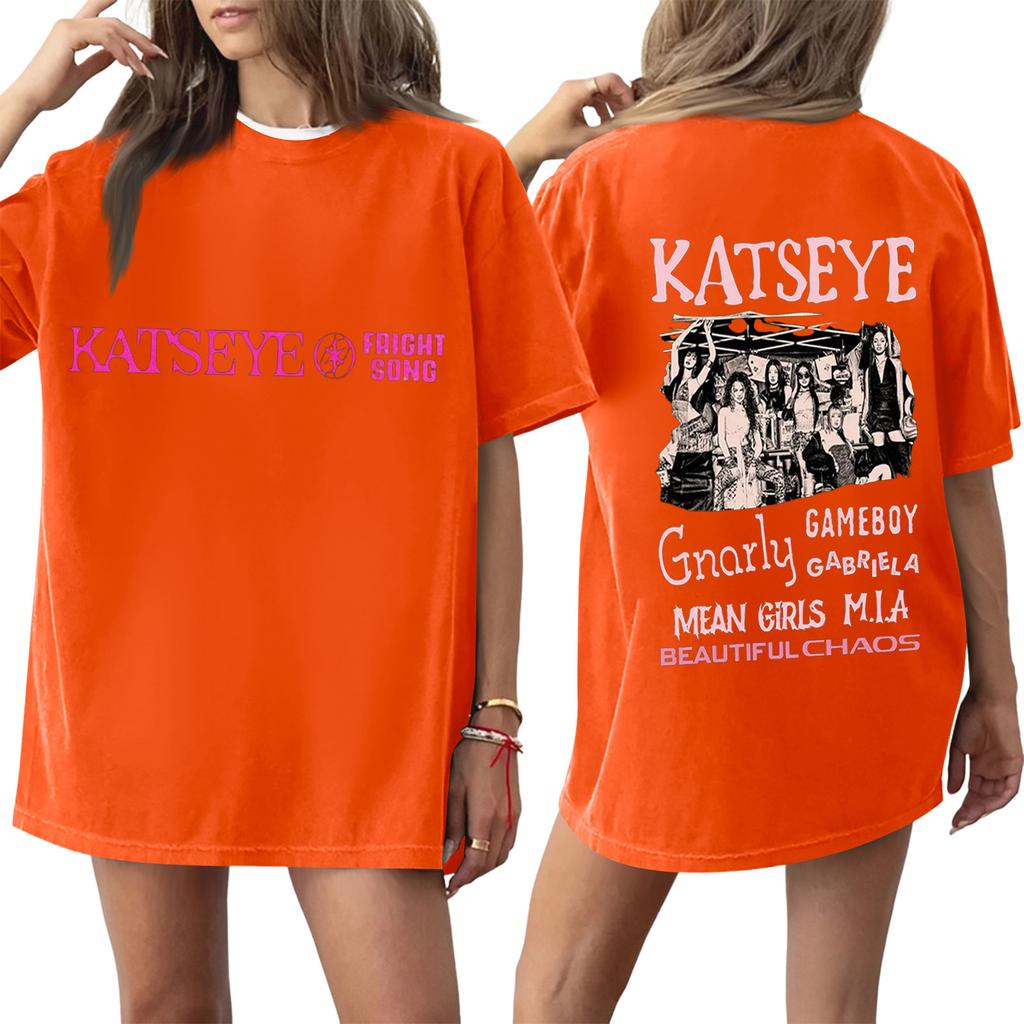 Dam T-shirt med tryck och rund hals och korta ärmar