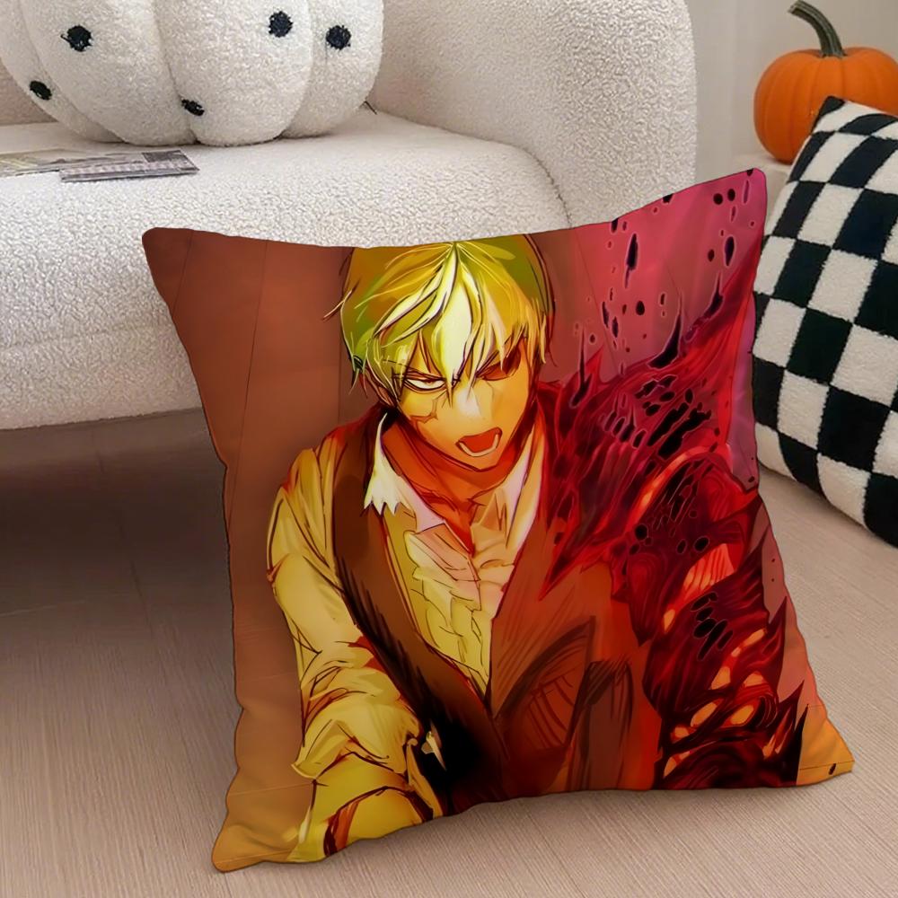 Anime Action HHardcore Leveling WWarrior Cushion Cover Throw Pillow Cover Hidden Button Durable Polyester Chair Cushion