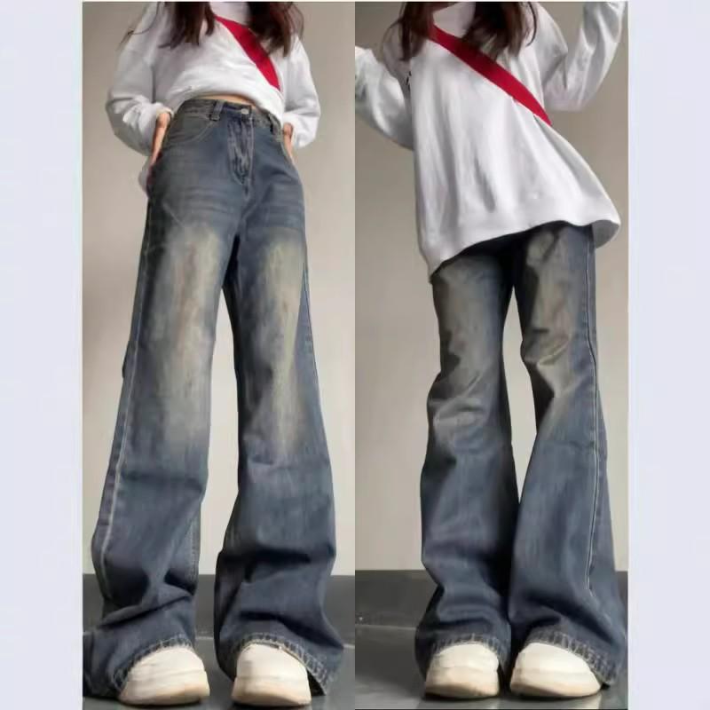 

Women s Plus Size High Waist Retro Straight Leg Jeans with Fleece Lining M