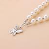 Jewelry Sweet Girls Elegant Women Beaded Butterfly Choker Imitation Pearl Necklaces Delicate Chain