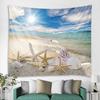 Summer Seaside Vacation Style Bedroom And Living Room Background Fabric Fresh Wall Decoration Hanging Fabric, Home Decor