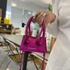 Mini Small Bag 2025 Spring/Summer New Korean Version Fashionable, Simple and Versatile Women's Hand-worn Crossbody Small Square Bag PU