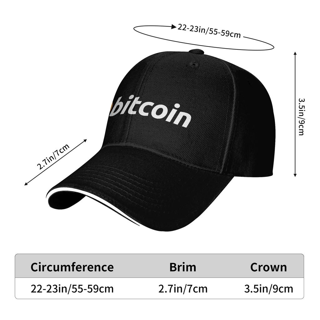 Summer Bitcoin BTC Crypto Coins Baseball Cap Hunting Camping Design Sun Hip Hop Hats Couple Women Adjustable Baseball Caps
