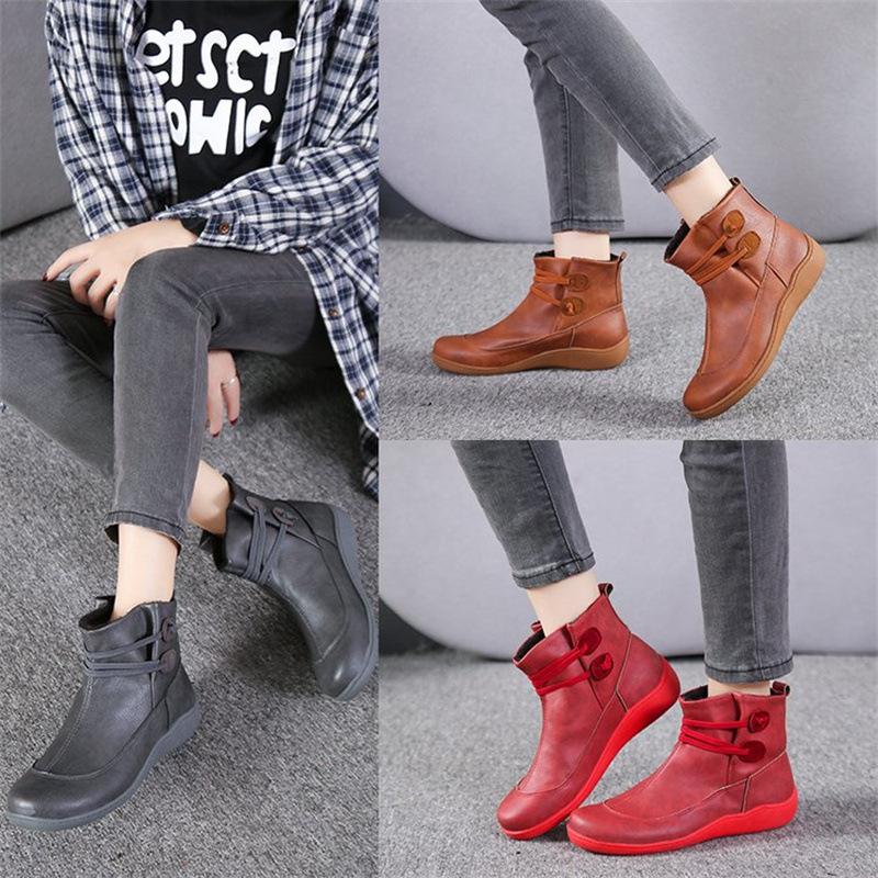 New European and American Autumn and Winter Short Boots Thick-soled Sports Lace-up Large-size Short Boots Martin Boots
