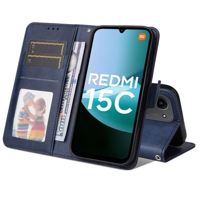 For Xiaomi Redmi 15C 5G (EU) (173mm)/15C 4G (EU) (173mm) Case Wallet PU Leather Folio Flip Phone Cover