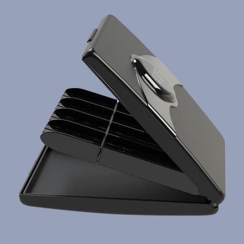 Saxophone Reed Case, Clarinet Reed Holder Storage Case with 8 Reed Slots, Reed Organizer, Waterproof Slim Storage (Reeds Not Included)