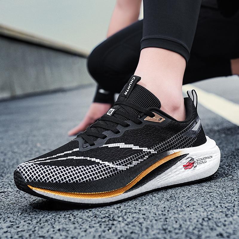 New style pro Running shoes Men's shoes Racing Breathable shock-absorbing carbon plate ultralight student sports shoes