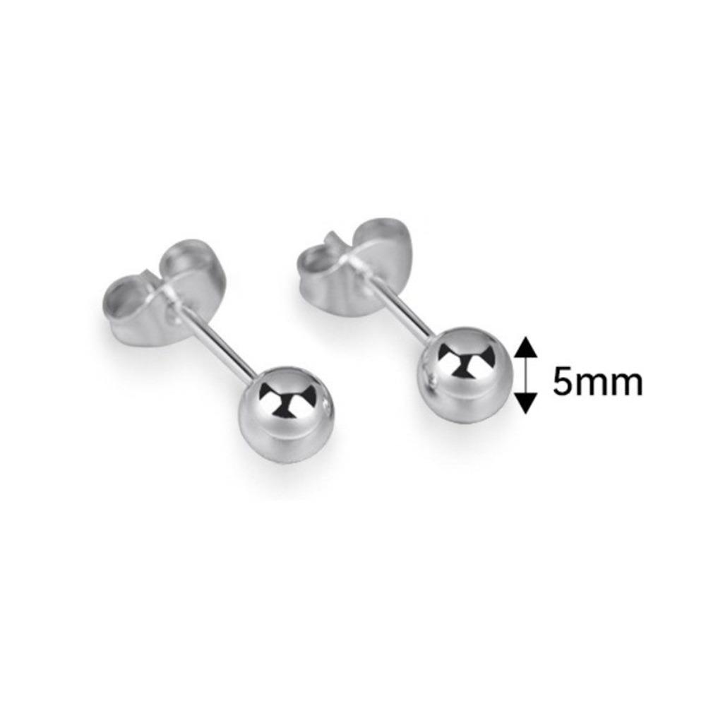 Mode Runda Örhängen Liten Storlek Guldörhängen Stålben Spik för Män Kvinnor