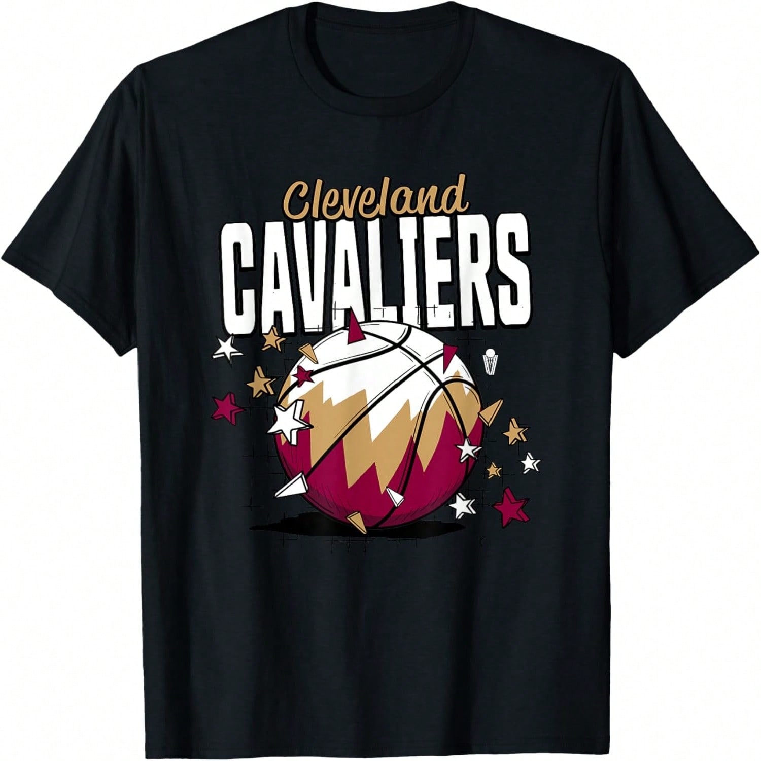 Cleveland Cavaliers Basketball Doodle Stars T-Shirt S