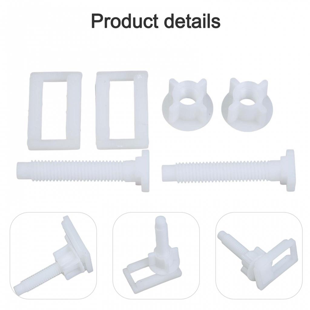 Toilet Hinge Screws Plastic Rectangle Toilet Lid Hinge Screw