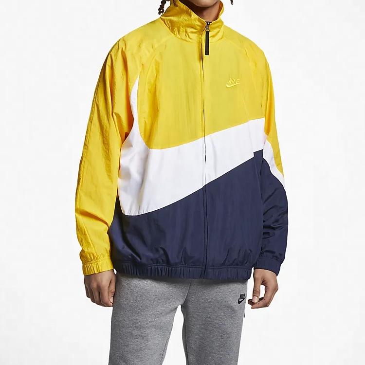 Nike Big Swoosh Woven Colorblock Track Jacket Yellow AR3133-728