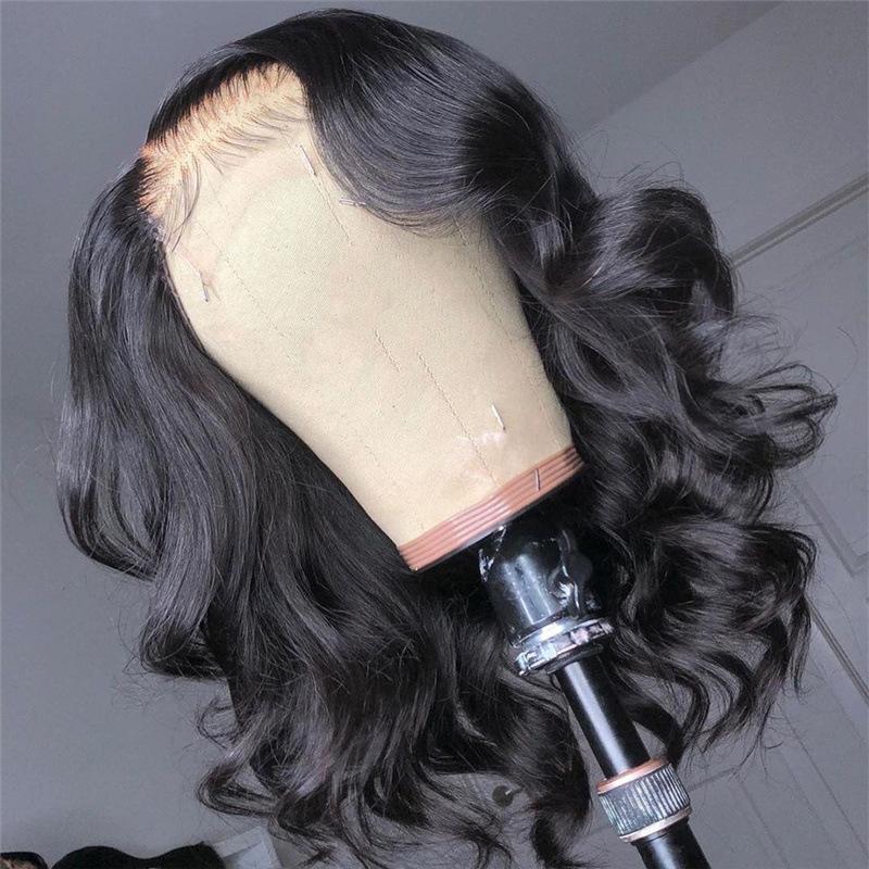 Hair Extensions Synthetic Fiber Daily Use African Ladies Wigs Breathable Black Head Cover Hat Medium Long Wavy Wig for Women