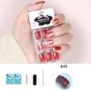 Red Festive Back Glue Sticker Wear Square Head Short Nail 30 Pieces of Nail Art Prosthetic Nail