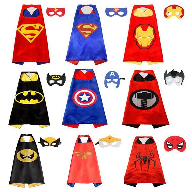 Superhero Cloak Adult Children Cape With Mask For Ultimate Halloween Costume Experience