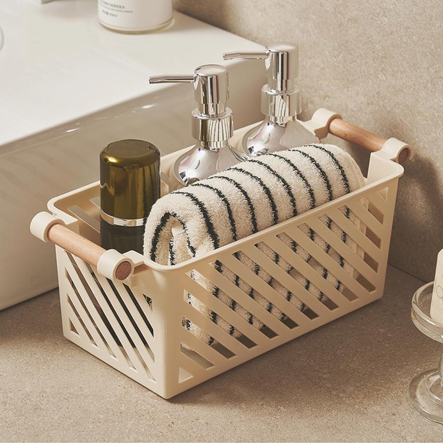1/2PCS Japanese Simple Desktop Organiser Home Bedroom Sundry Organiser Snacks Basket Cosmetic Storage